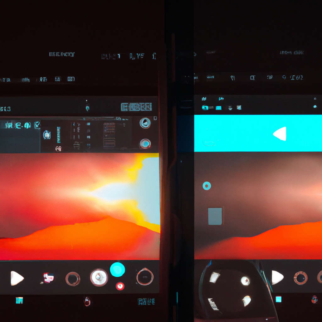 Close-up smartphone screen with a video editing timeline and histogram for mobile color grading in CapCut